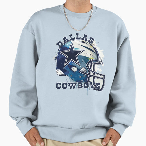 Dallas Cowboys Helmet Sweatshirt - Casual Everyday Wear Unisex - T-Shirt, Sweatshirt, Hoodie