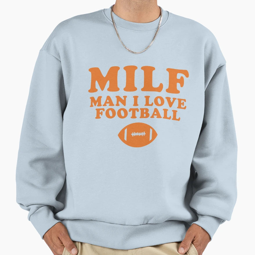 I Love Football Sweatshirt - Minimalist Print for Adults - T-Shirt, Sweatshirt, Hoodie