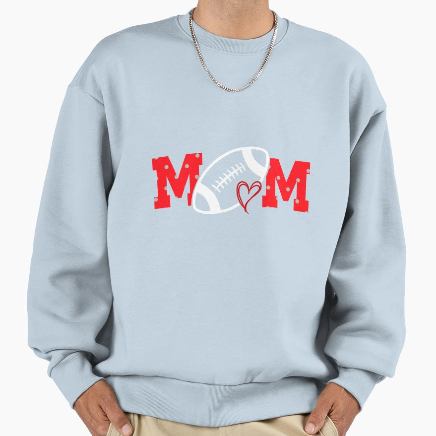 Football Mom Polka Dots Football Sweatshirt - Graphic Print for Adults - T-Shirt, Sweatshirt, Hoodie