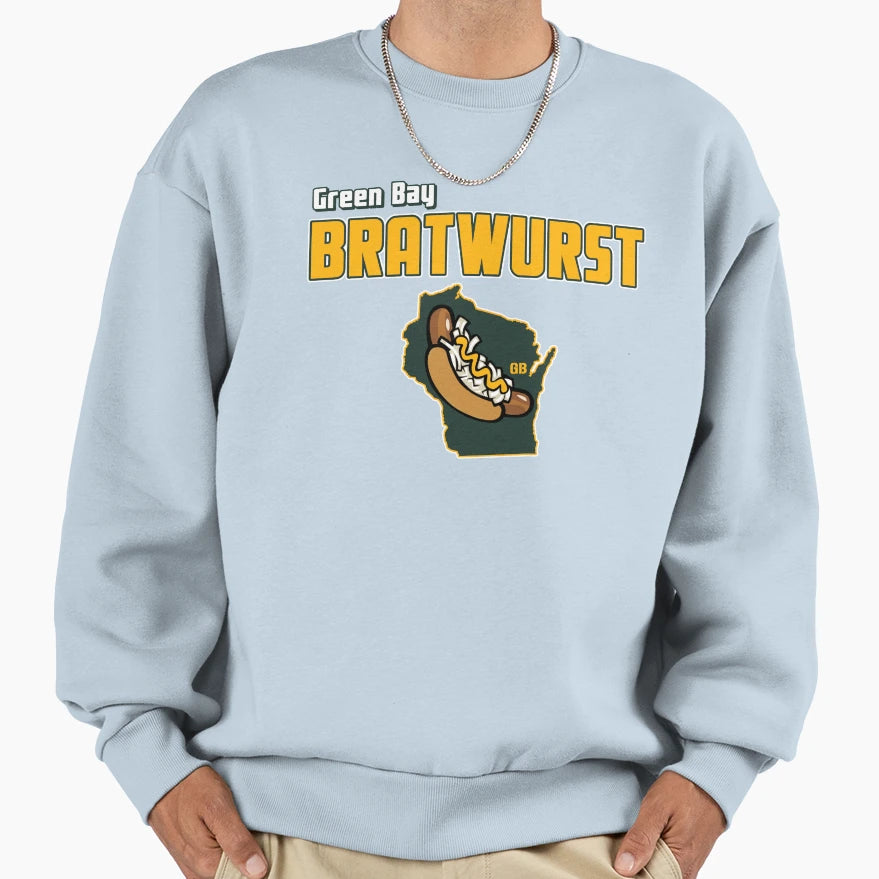 Green Bay Bratwurst Wordmark Sweatshirt - Minimalist Print for Adults - T-Shirt, Sweatshirt, Hoodie