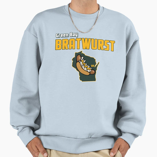 Green Bay Bratwurst Wordmark Sweatshirt - Minimalist Print for Adults - T-Shirt, Sweatshirt, Hoodie