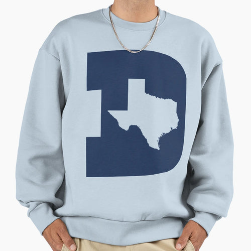 D Texas Blue Cut Out Sweatshirt - Novelty Apparel Unisex - T-Shirt, Sweatshirt, Hoodie