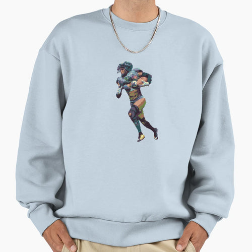 Female Football Player Sweatshirt - Minimalist Print Men Women - T-Shirt, Sweatshirt, Hoodie