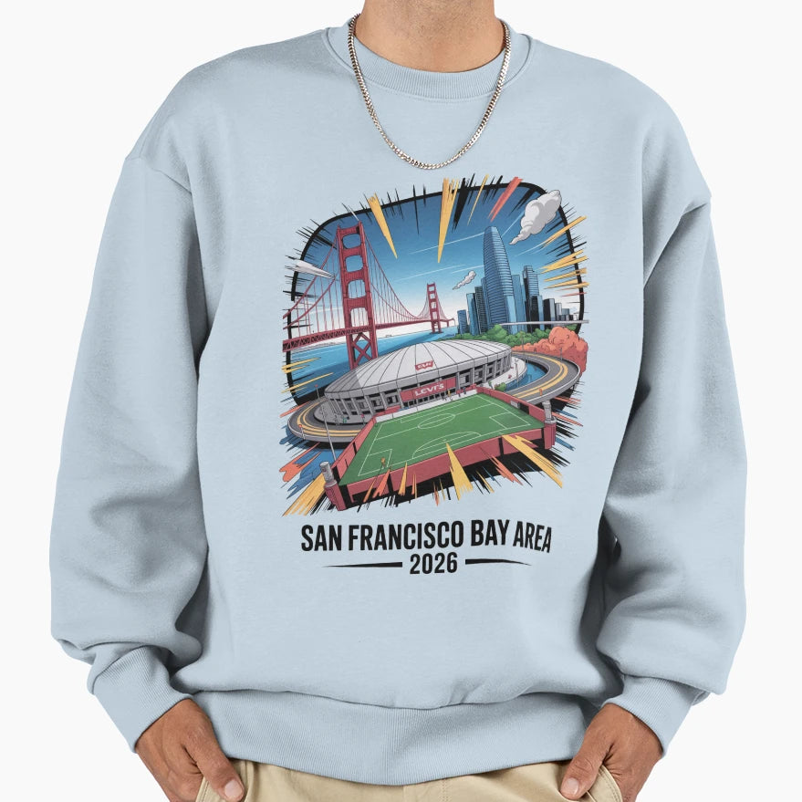 San Francisco Bay Area Golden Gate T-Shirt - Custom Art Print Unisex - T-Shirt, Sweatshirt, Hoodie