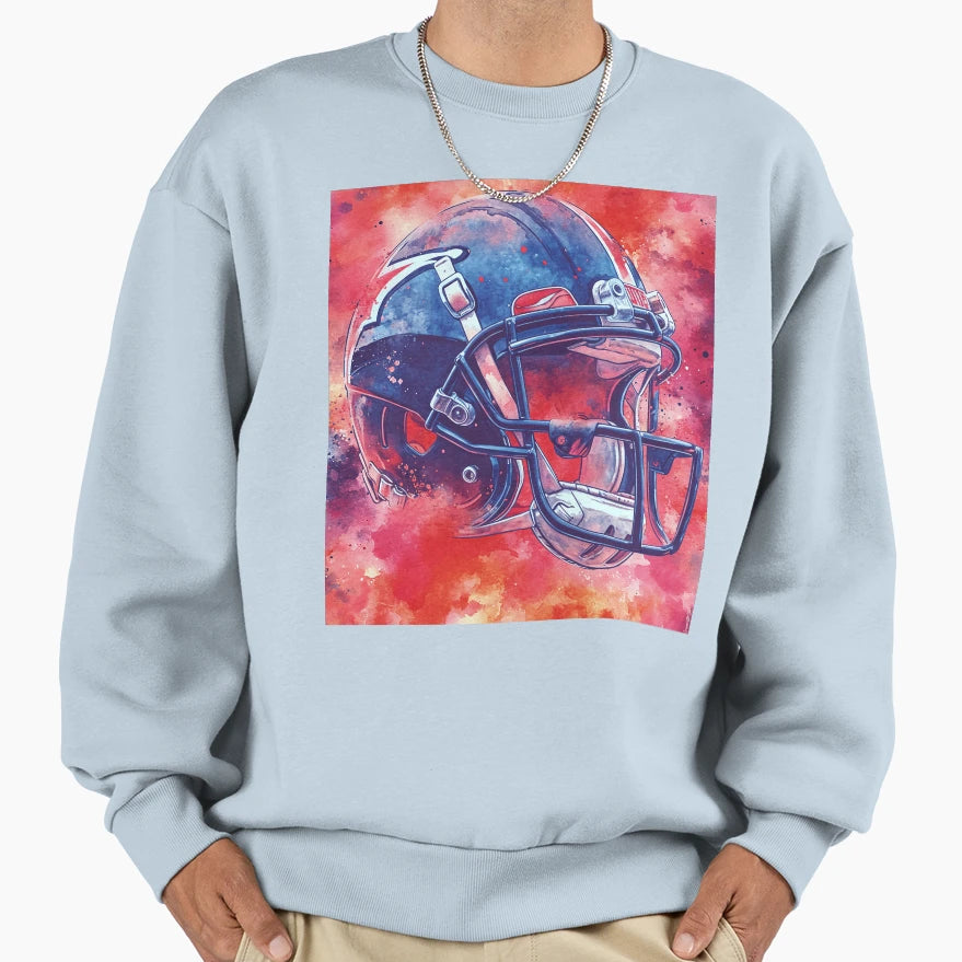 American Football Helmet Colorful Sweatshirt - Streetwear Style Unisex - T-Shirt, Sweatshirt, Hoodie