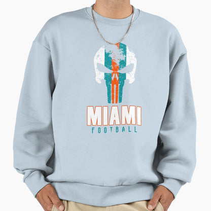 Miami Pro Football Grunge Sweatshirt - Fun Novelty Design Unisex - T-Shirt, Sweatshirt, Hoodie