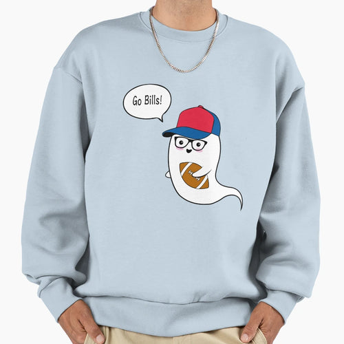 Buffalo Bills Ghost Sweatshirt - Graphic Print for Adults - T-Shirt, Sweatshirt, Hoodie