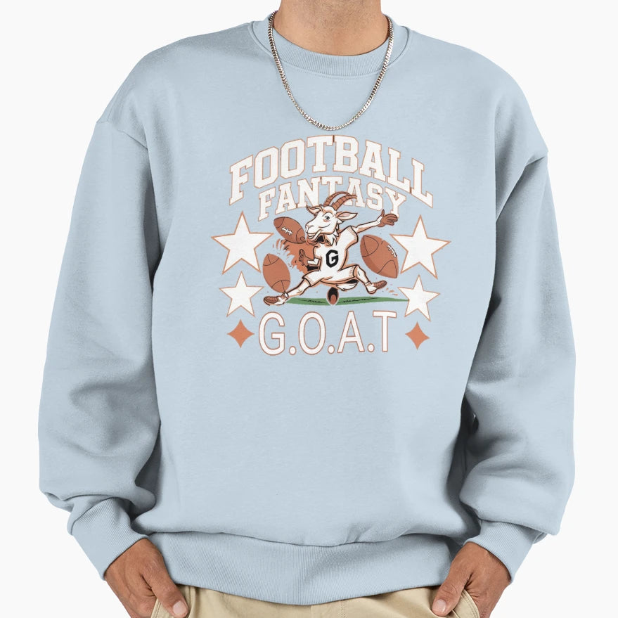 Football Fantasy Goat Sweatshirt - Novelty Apparel Men Women - T-Shirt, Sweatshirt, Hoodie