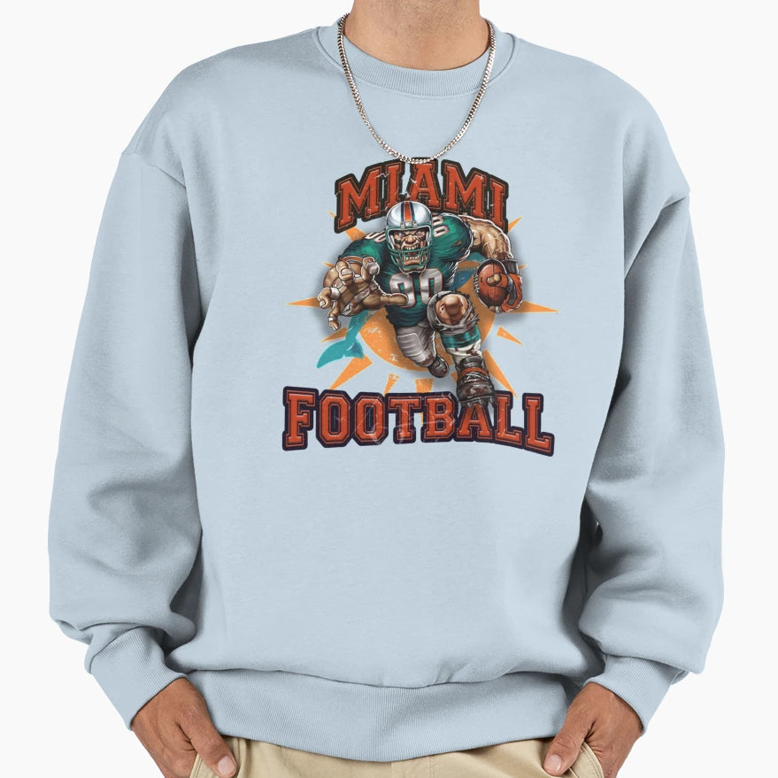 Miami Football Detroit Football Lions Sweatshirt - Graphic Print Men Women - T-Shirt, Sweatshirt, Hoodie