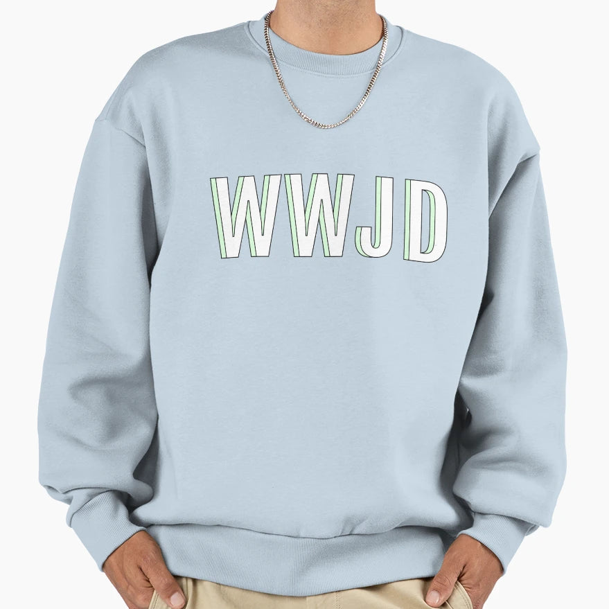 Wwjd Green Sweatshirt - Fun Novelty Design for Adults - T-Shirt, Sweatshirt, Hoodie