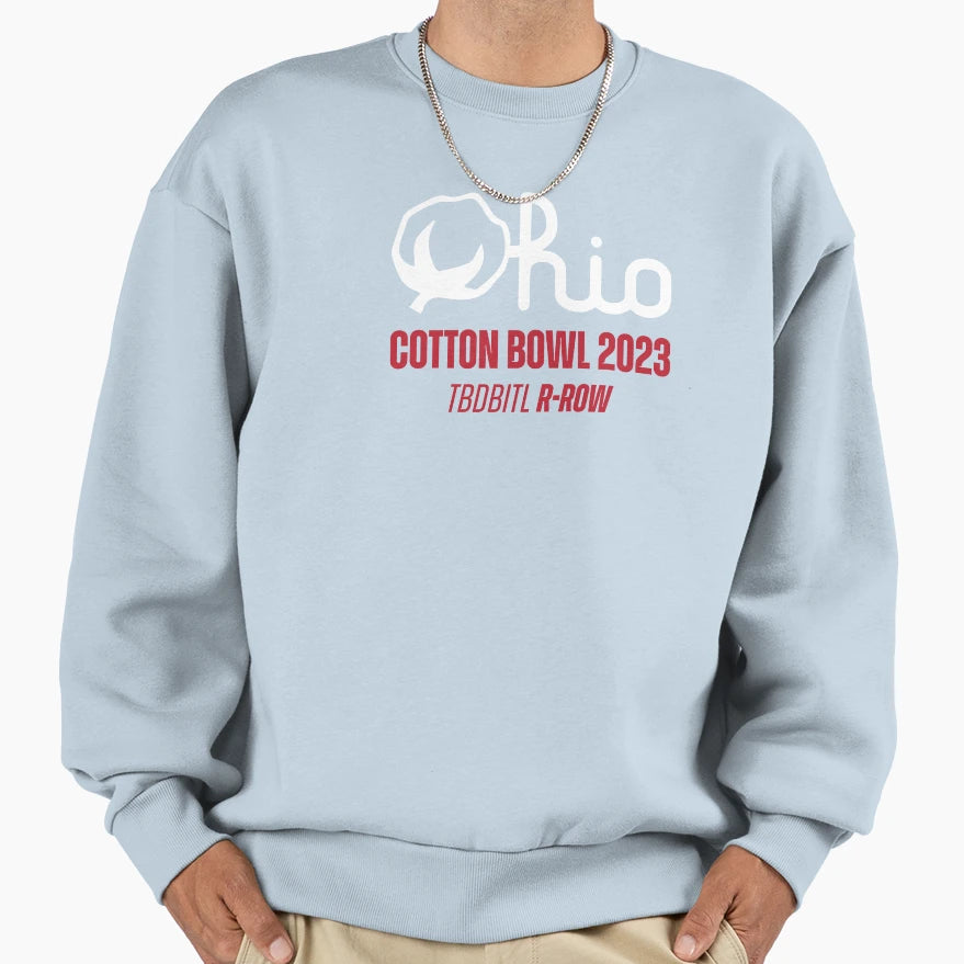 Cotton Script R Row Sweatshirt - Casual Everyday Wear Unisex - T-Shirt, Sweatshirt, Hoodie