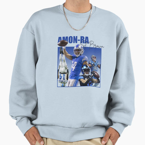 Amon Ra Detroit Lions 14 Sweatshirt - Custom Art Print Unisex - T-Shirt, Sweatshirt, Hoodie
