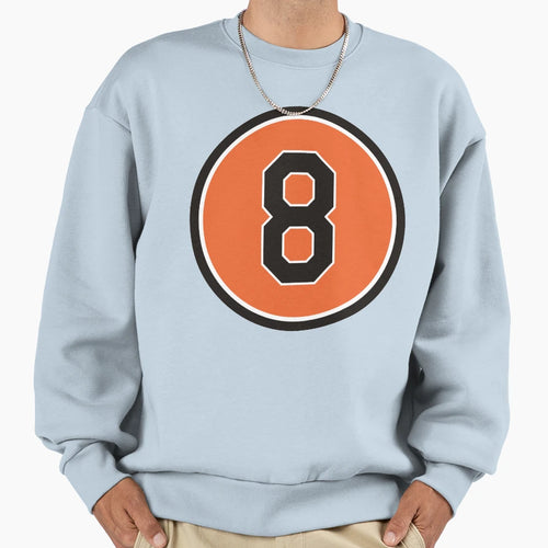 Cal Ripken Jr 8 Jersey Number Sweatshirt - Aesthetic Graphic Men Women - T-Shirt, Sweatshirt, Hoodie