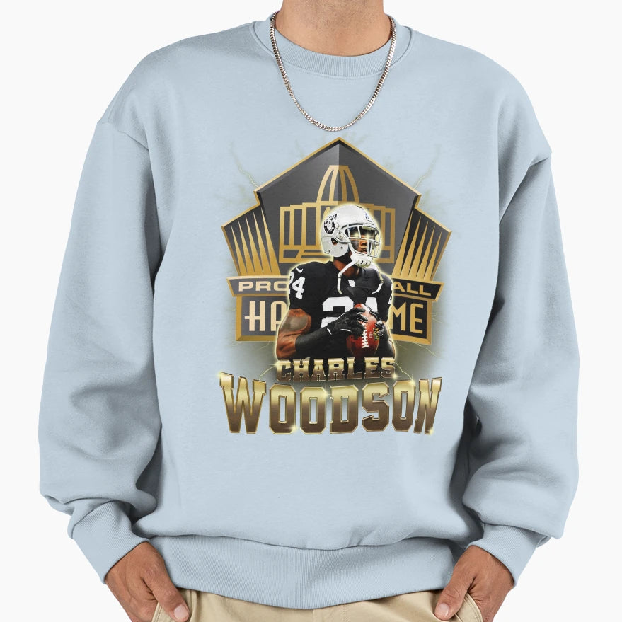 Charles Woodson Football 80S 90S Sweatshirt - Custom Art Print Men Women - T-Shirt, Sweatshirt, Hoodie