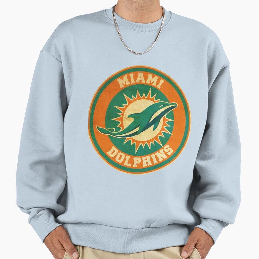 Art Miami Dolphins Sweatshirt - Fun Novelty Design Unisex - T-Shirt, Sweatshirt, Hoodie