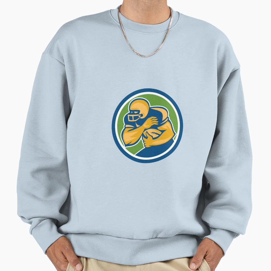 American Football Running Back Sweatshirt - Custom Art Print Men Women - T-Shirt, Sweatshirt, Hoodie
