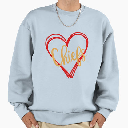 Chiefs Love Sweatshirt - Graphic Print Men Women - T-Shirt, Sweatshirt, Hoodie