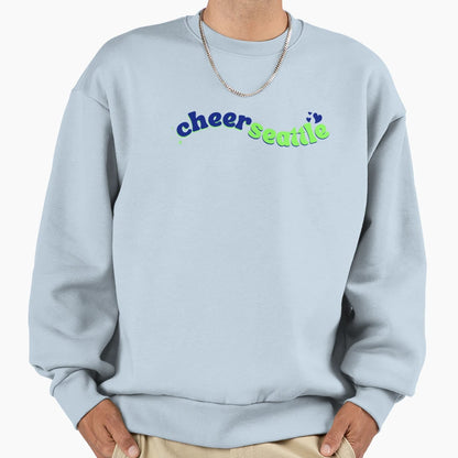 Blue And Green Swooshy Sweatshirt - Custom Art Print Unisex - T-Shirt, Sweatshirt, Hoodie