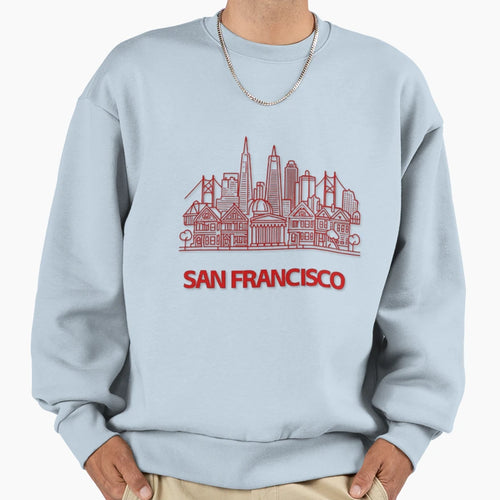 San Francisco California Sweatshirt - Minimalist Print for Adults - T-Shirt, Sweatshirt, Hoodie