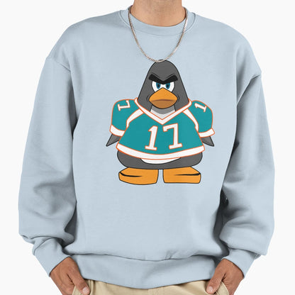 Jaylen Waddle Miami Football Penguin 17 Sweatshirt - Unique Graphic Unisex - T-Shirt, Sweatshirt, Hoodie