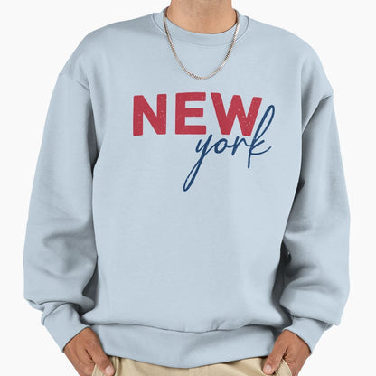 New York Calligraphy Handwriting Sweatshirt - Trendy Graphic for Adults - T-Shirt, Sweatshirt, Hoodie