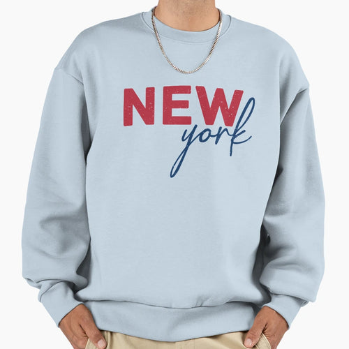 New York Calligraphy Handwriting Sweatshirt - Trendy Graphic for Adults - T-Shirt, Sweatshirt, Hoodie