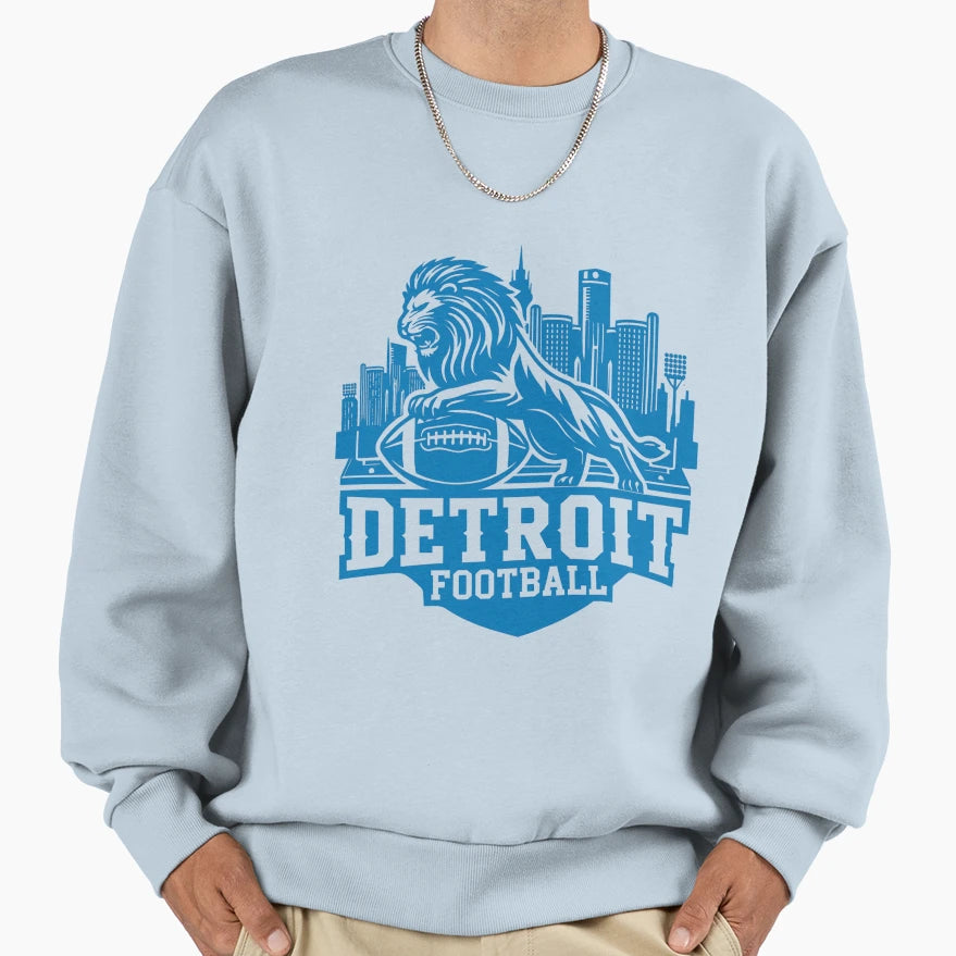 Detroit Football Detroit Lions Sweatshirt - Aesthetic Graphic Men Women - T-Shirt, Sweatshirt, Hoodie