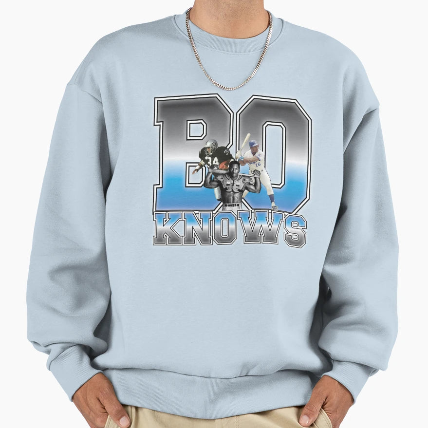 Bo Knows Sweatshirt - Trendy Graphic Men Women - T-Shirt, Sweatshirt, Hoodie