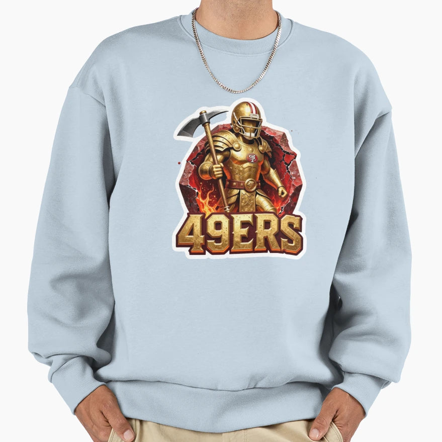 San Francisco 49Ers Football Decal Sweatshirt - Aesthetic Graphic Unisex - T-Shirt, Sweatshirt, Hoodie