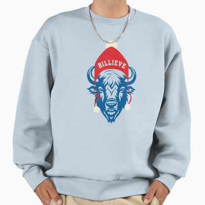 I Billieve Blue And Red Buffalo Bills Sweatshirt - Graphic Print for Adults - T-Shirt, Sweatshirt, Hoodie