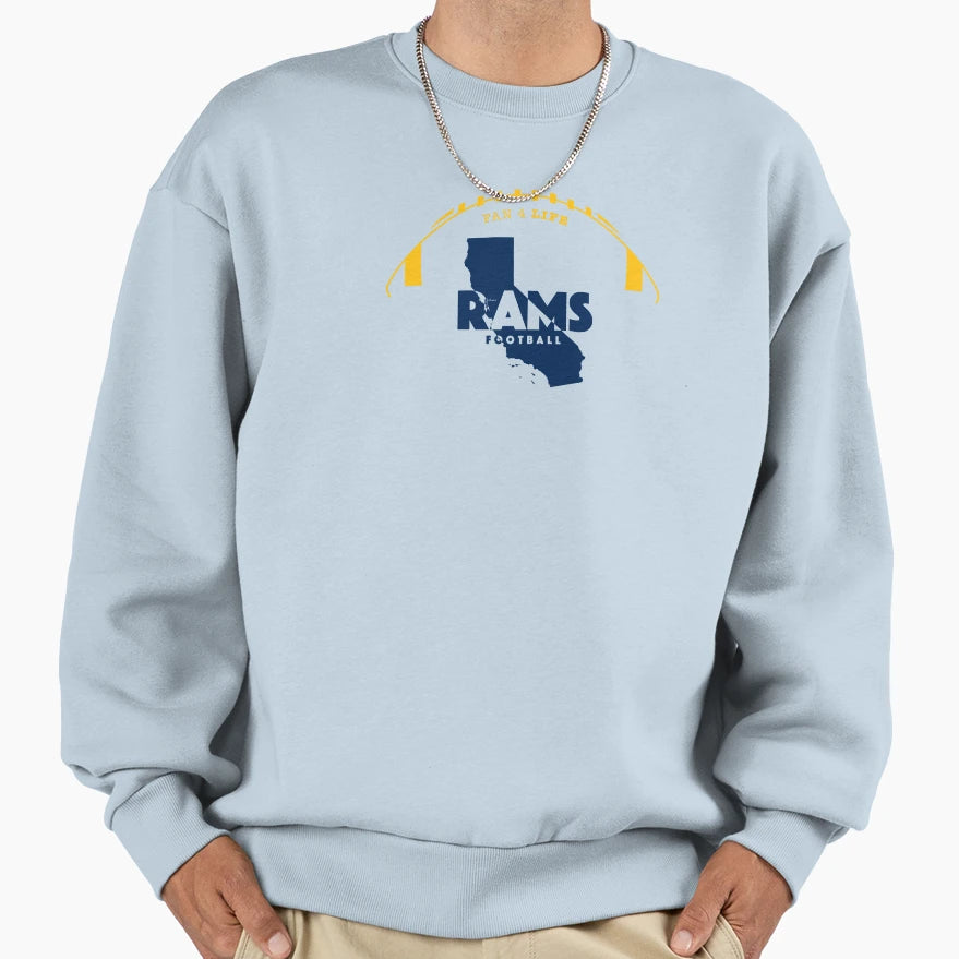 Los Angeles Rams Sweatshirt - Aesthetic Graphic for Adults - T-Shirt, Sweatshirt, Hoodie