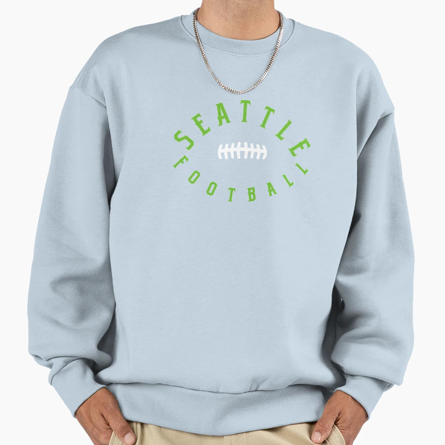 Seattle Football Laces Team Fan Sweatshirt - Graphic Print Unisex - T-Shirt, Sweatshirt, Hoodie