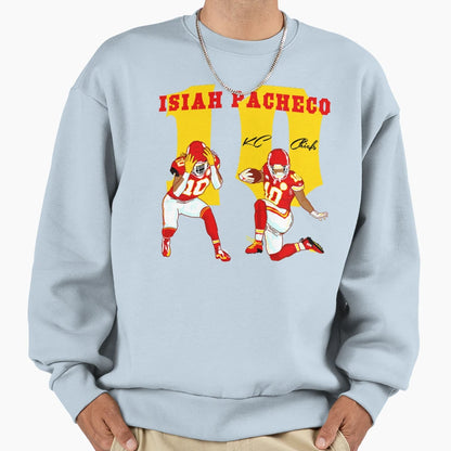 Isiah Pacheco 10 Kc Chiefs Sweatshirt - Novelty Apparel for Adults - T-Shirt, Sweatshirt, Hoodie