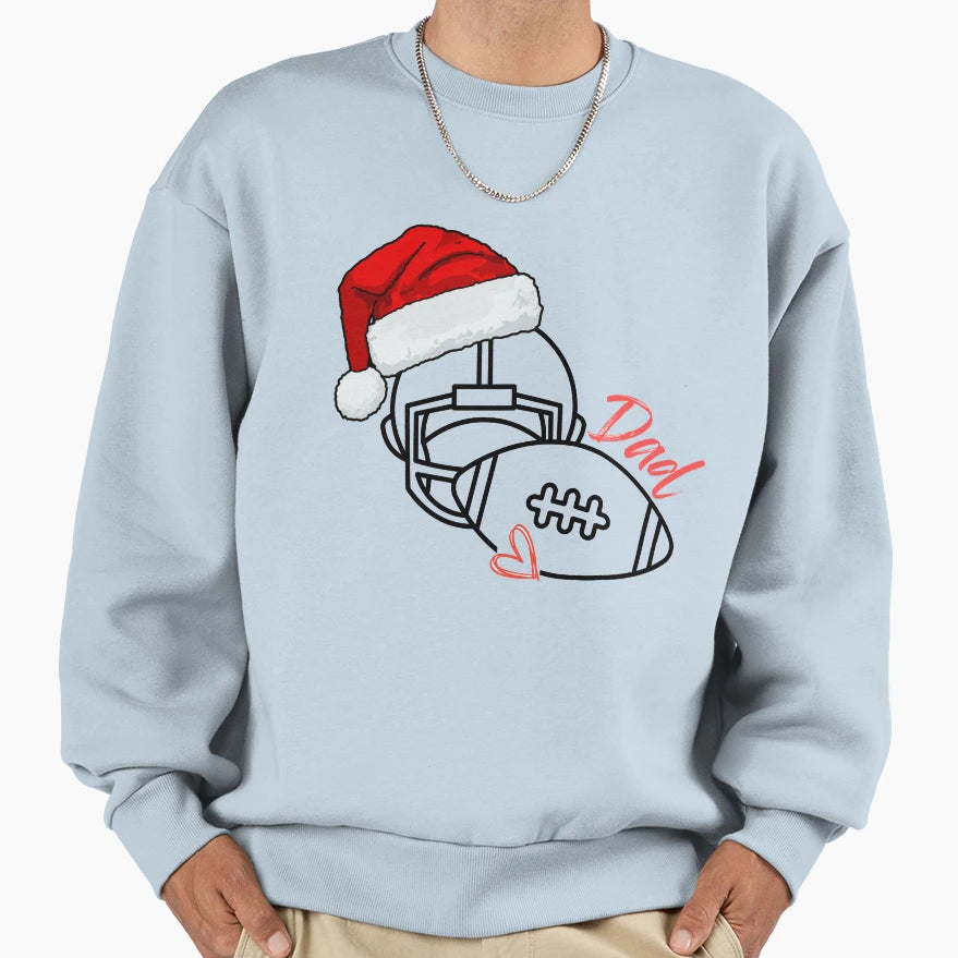 Santa Rugby Dad Sports Father Gift Sweatshirt - Trendy Graphic Men Women - T-Shirt, Sweatshirt, Hoodie