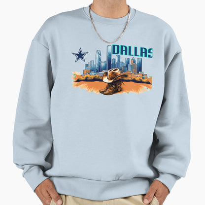 Dallas Tx Logo1 Sweatshirt - Custom Art Print Unisex - T-Shirt, Sweatshirt, Hoodie