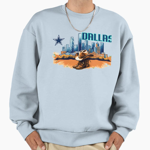Dallas Tx Logo1 Sweatshirt - Custom Art Print Unisex - T-Shirt, Sweatshirt, Hoodie