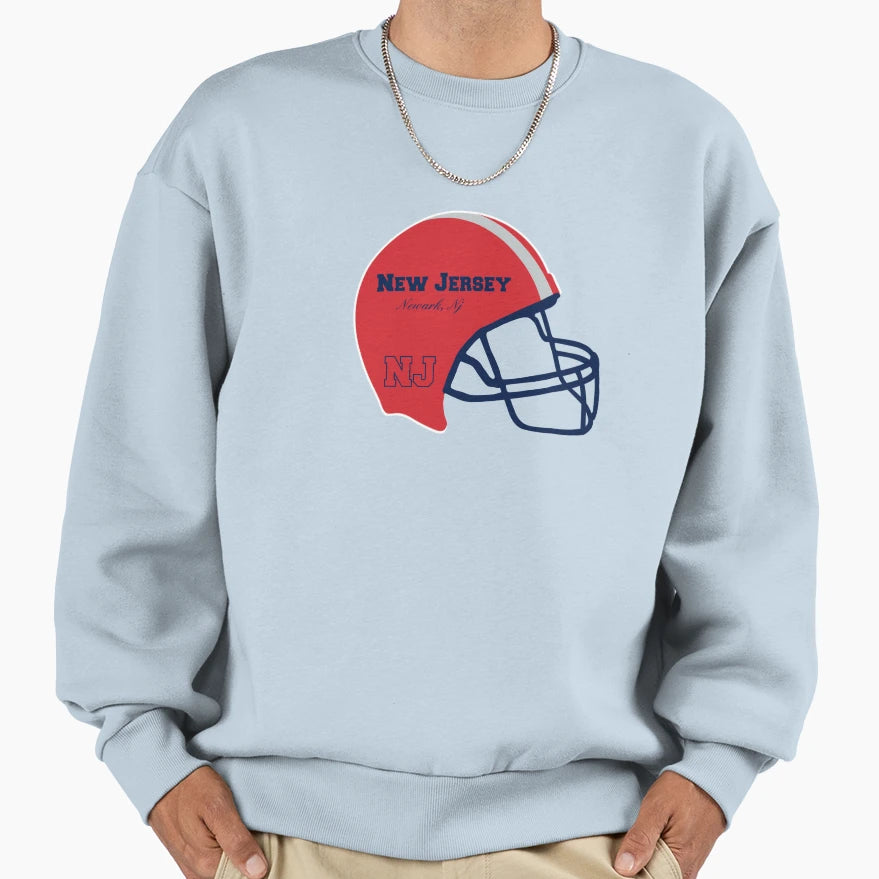 Newark New Jersey Nj Football Helmet Sweatshirt - Graphic Print for Adults - T-Shirt, Sweatshirt, Hoodie