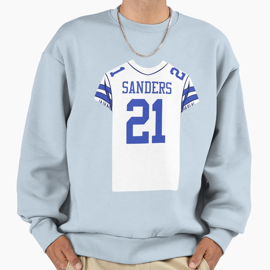 Deion Sanders 21 Jersey Sweatshirt - Fun Novelty Design Men Women - T-Shirt, Sweatshirt, Hoodie