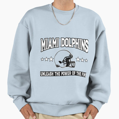 Fin Power Unleashed Miami Dolphins Sweatshirt - Custom Art Print Unisex - T-Shirt, Sweatshirt, Hoodie