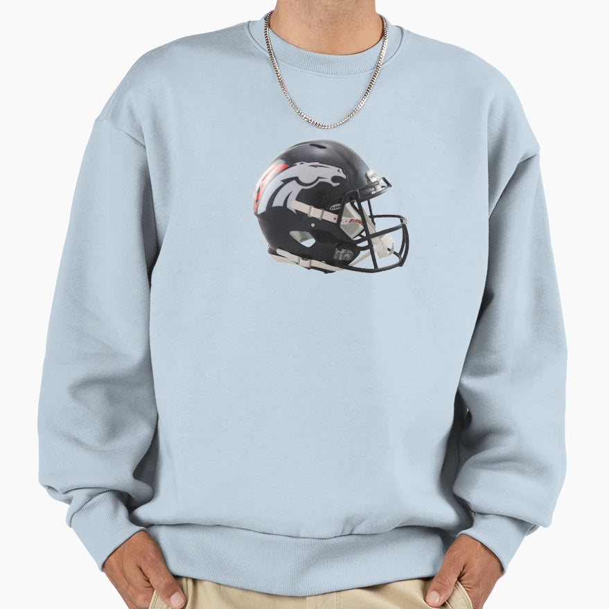 Helmet Broncos Icon Sweatshirt - Casual Everyday Wear Unisex - T-Shirt, Sweatshirt, Hoodie
