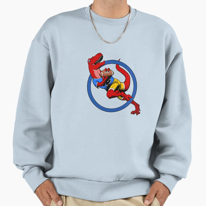 T Rex American Football Player Sweatshirt - Casual Everyday Wear for Adults - T-Shirt, Sweatshirt, Hoodie