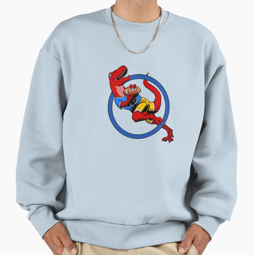 T Rex American Football Player Sweatshirt - Casual Everyday Wear for Adults - T-Shirt, Sweatshirt, Hoodie