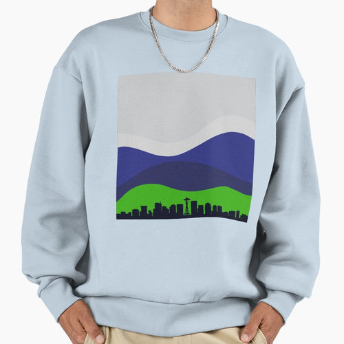 Seattle Skyline Sweatshirt - Novelty Apparel for Adults - T-Shirt, Sweatshirt, Hoodie