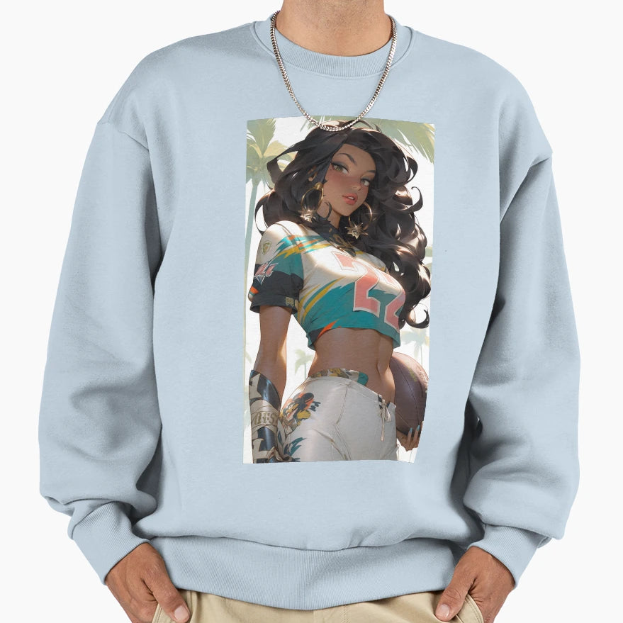 American Football Player Sweatshirt - Minimalist Print Men Women - T-Shirt, Sweatshirt, Hoodie