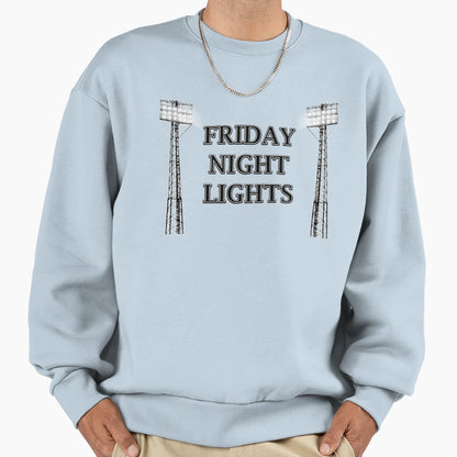 Black And White Friday Night Lights Sweatshirt - Trendy Graphic Unisex - T-Shirt, Sweatshirt, Hoodie