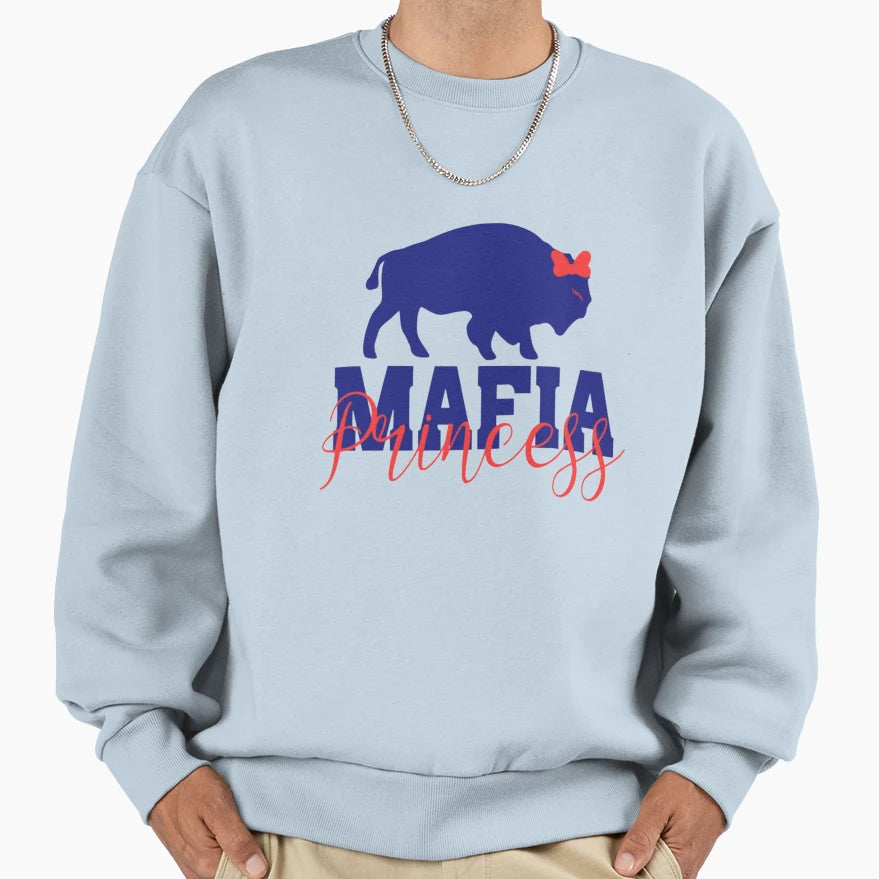 Buffalo Bills Mafia Princess Sweatshirt - Minimalist Print for Adults - T-Shirt, Sweatshirt, Hoodie
