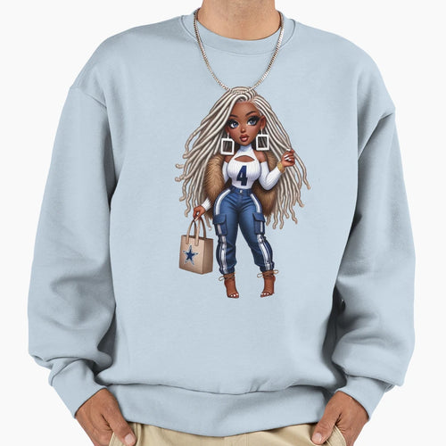 Dallas Cowboys Chibi Sweatshirt - Casual Everyday Wear for Adults - T-Shirt, Sweatshirt, Hoodie