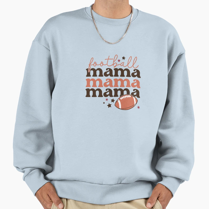 Football Mama Brown Sports Sweatshirt - Novelty Apparel for Adults - T-Shirt, Sweatshirt, Hoodie