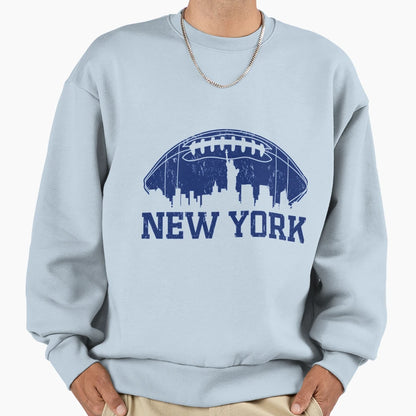 New York Skyline Football Team Sweatshirt - Casual Everyday Wear Unisex - T-Shirt, Sweatshirt, Hoodie
