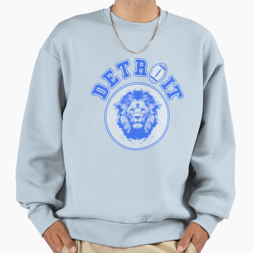 Detroit Football Michigan Lion Sweatshirt - Fun Novelty Design for Adults - T-Shirt, Sweatshirt, Hoodie